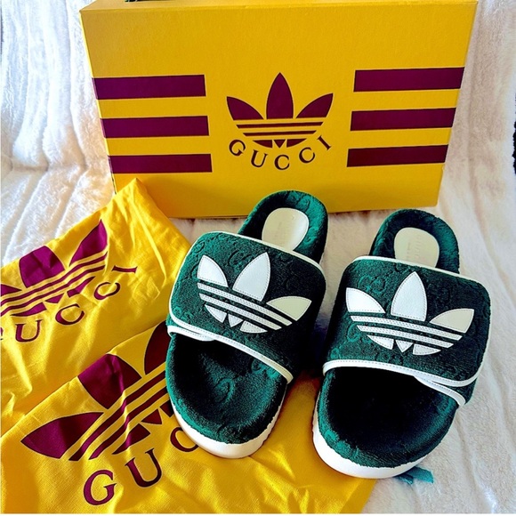 Gucci Shoes - Gucci X Adidas Slides, Mens size 9/Women size 10